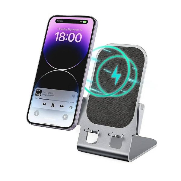 Veger Βάση Φόρτισης 15W σε Γκρι χρώμα (Y53 Wireless)